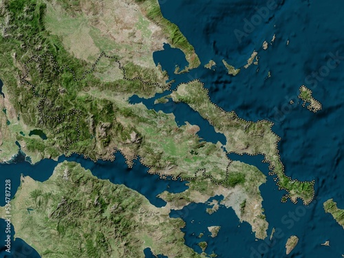 Central Greece, Greece. High-res satellite. No legend
