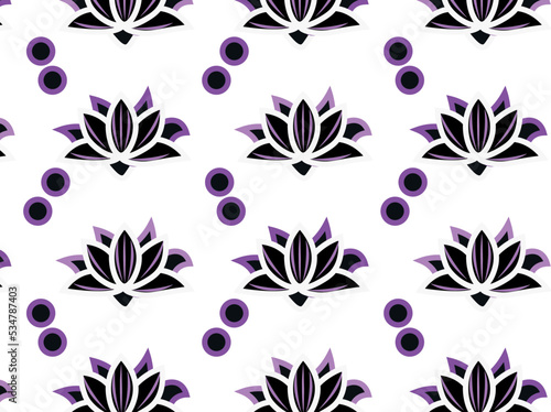 seamless floral pattern. Seamless pattern with lilies and lotos
