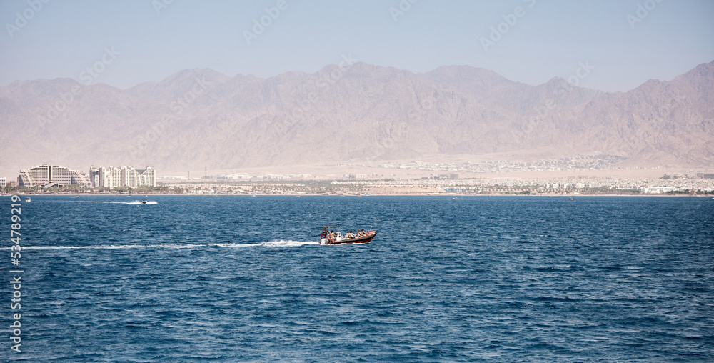 holidays on the red sea view of the mountains of jordan