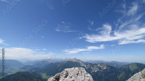 Zeitraffer Buchstein mit Blick auf Totes Gebirge, Steiermark photo