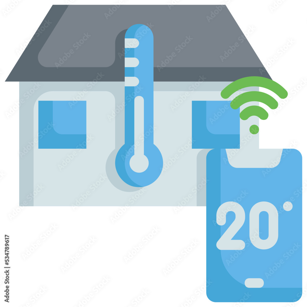 Temperature and house icon Temperature and house icon