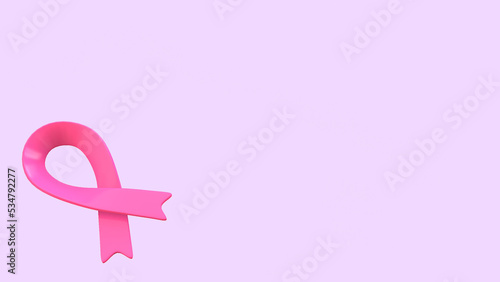 3d rendering breast cancer day awareness pink ribbon 3d icon sigh isolated illustration © Ahadul Hasan