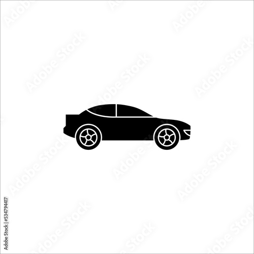 Car front line icon. Simple outline style sign symbol. Auto  view  sport  race  transport concept. Vector illustration isolated on white background.