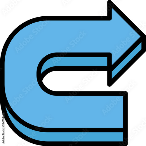 u turn arrow icon