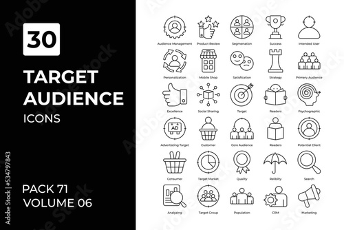 Target audience icons collection.
