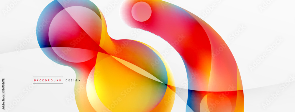 Fluid abstract background, round shapes and circle flowing design for wallpaper, banner, background or landing Fluid abstract background, round shapes and circle flowing design for wallpaper, banner, background or landing