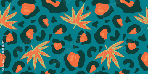 Modern leopard semless pattern. Exotic seamless vector background. Trendy safari texture. Abstract contemporary modern trendy illustration. African leopard pattern.