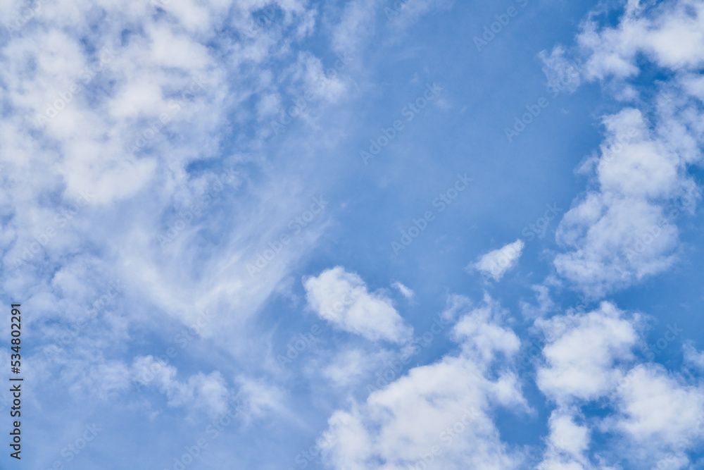 Fototapeta premium Beatiful blue sky with clouds on a sunny day
