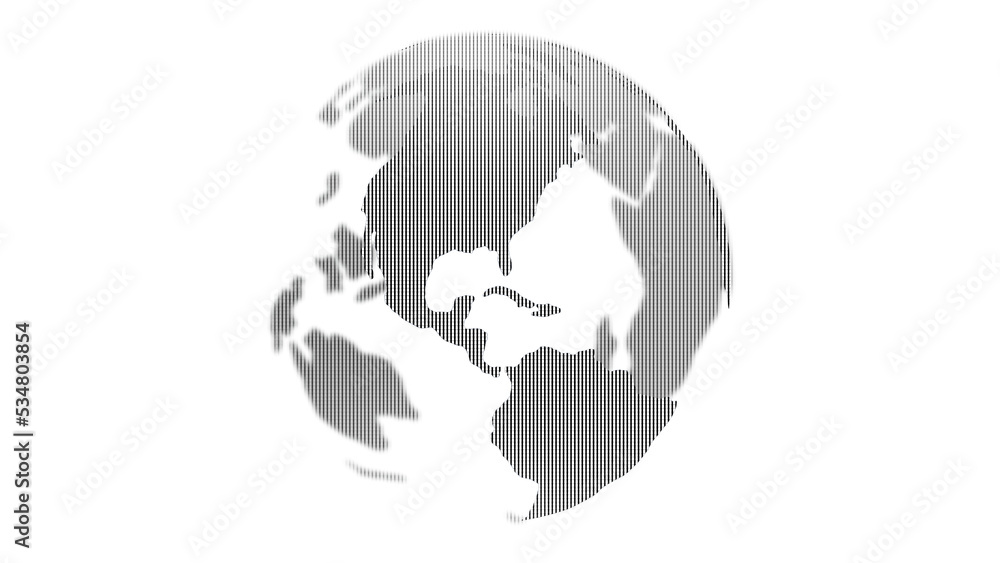 earth globe isolated on transparent background  
