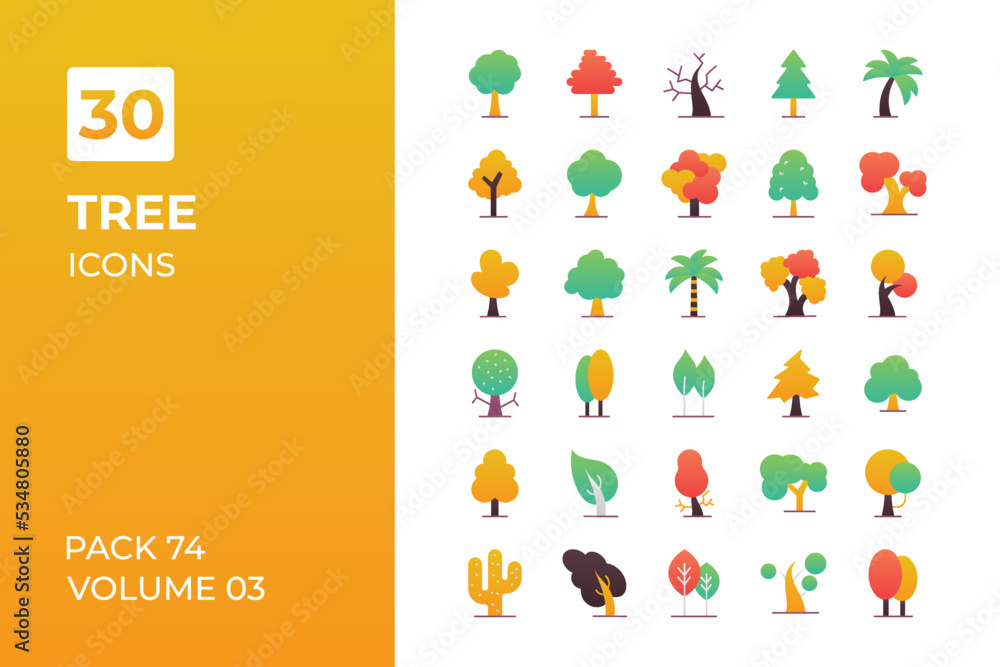 Trees icons collection.