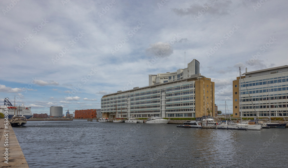 Architectural buildings in the Copenhagen harbor area,Denmark,Scandinavia,Europe