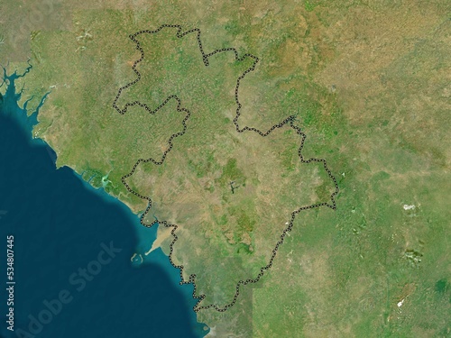 Kindia, Guinea. High-res satellite. No legend