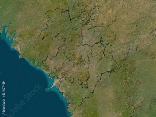 Kindia, Guinea. Low-res satellite. No legend