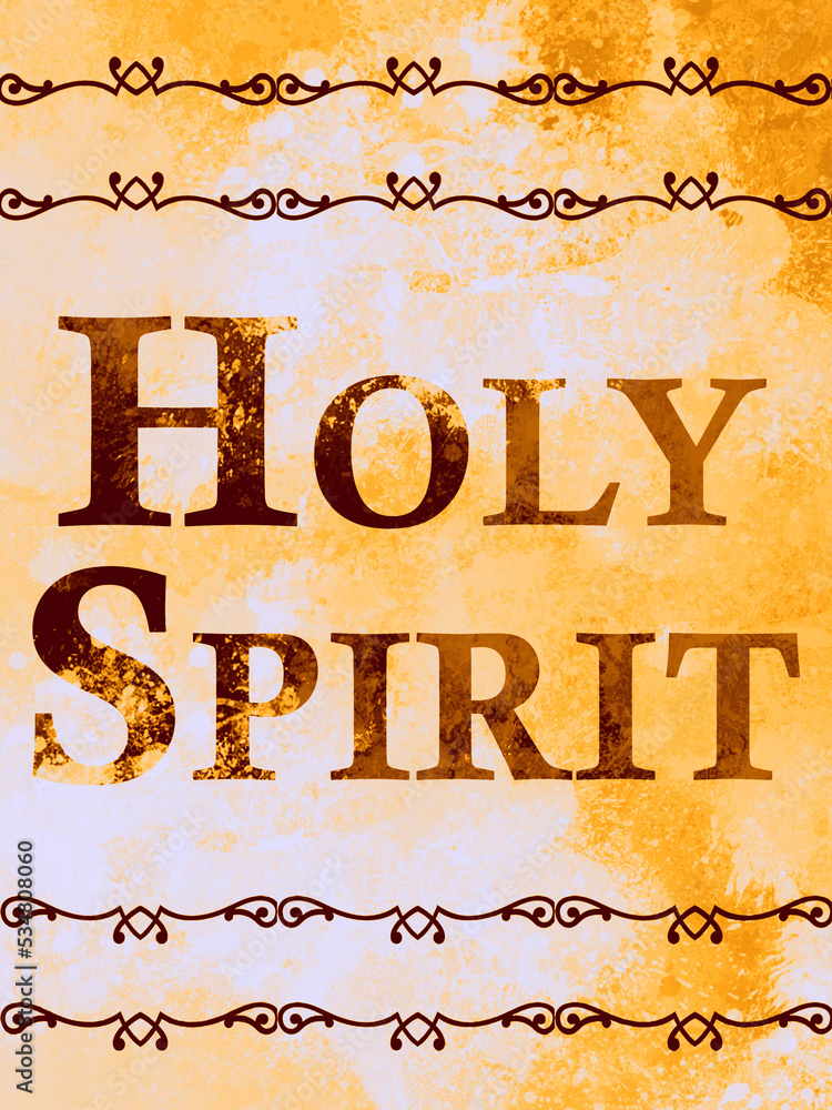 Holy Spirit - religijny plakat - obrazy, fototapety, plakaty 