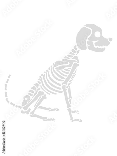 Skelett Hund Halloween Design 