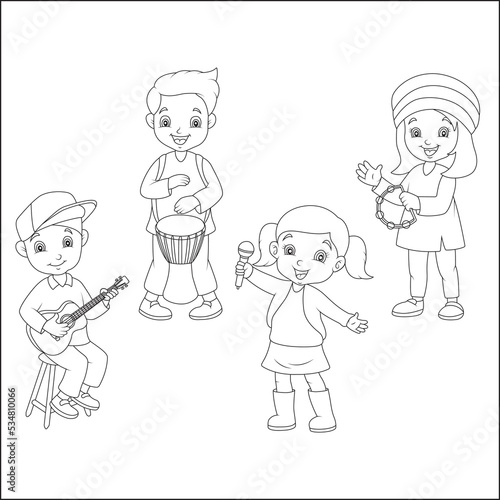 funny kids activities coloring page for children