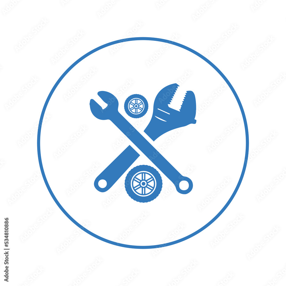 Tire repairing tool services icon | Circle version icon | Tire repairing tool services icon | Circle version icon |