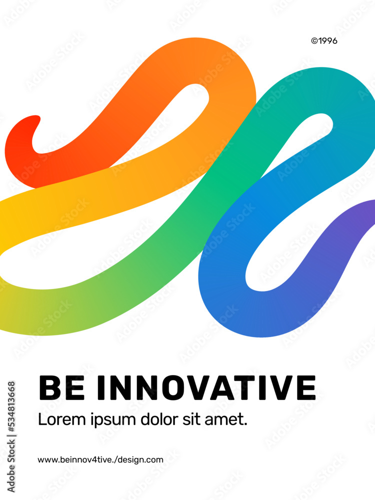 Fototapeta premium Plantilla de un póster minimalista con un gradiente.