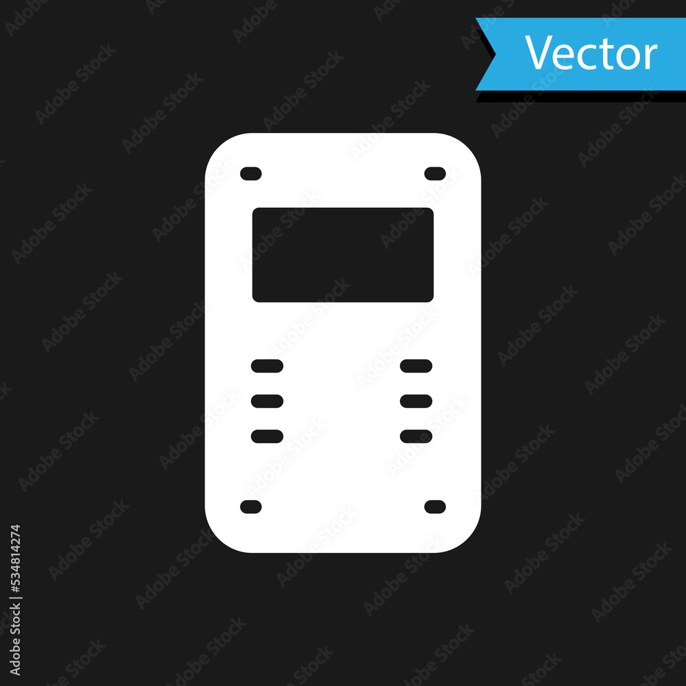 White Police assault shield icon isolated on black background. Vector White Police assault shield icon isolated on black background. Vector