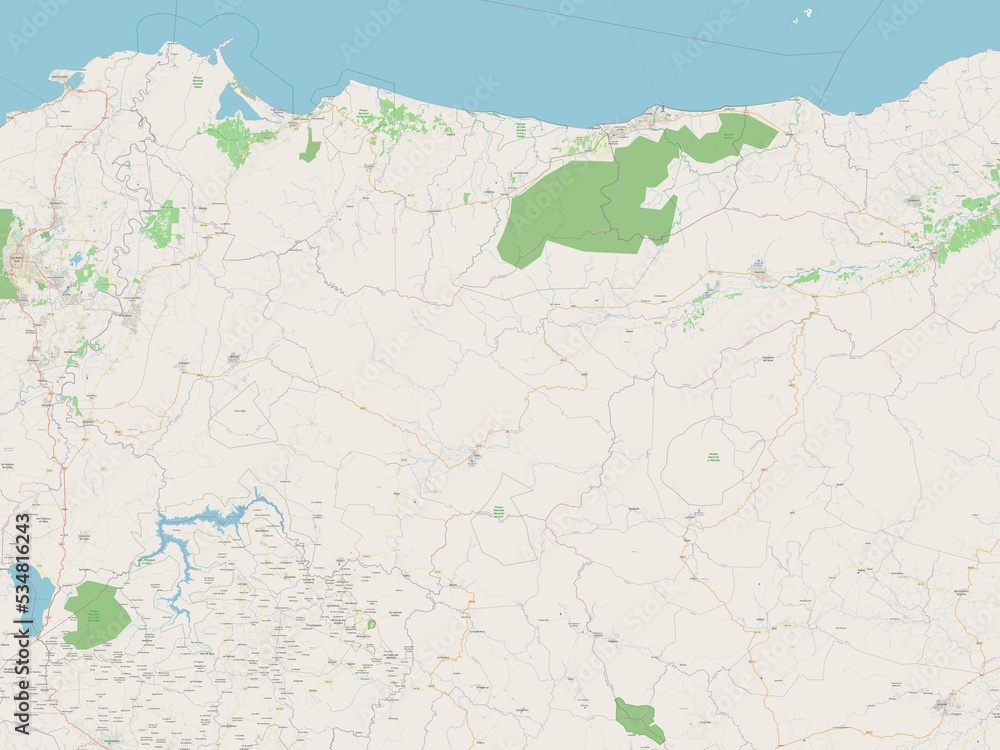 Obraz premium Yoro, Honduras. OSM. No legend