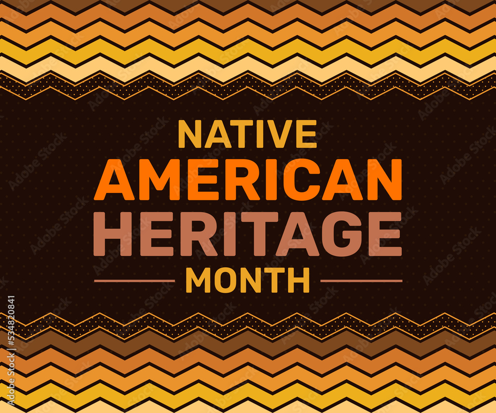 Native American Heritage Month Abstract Background with Diverse colors