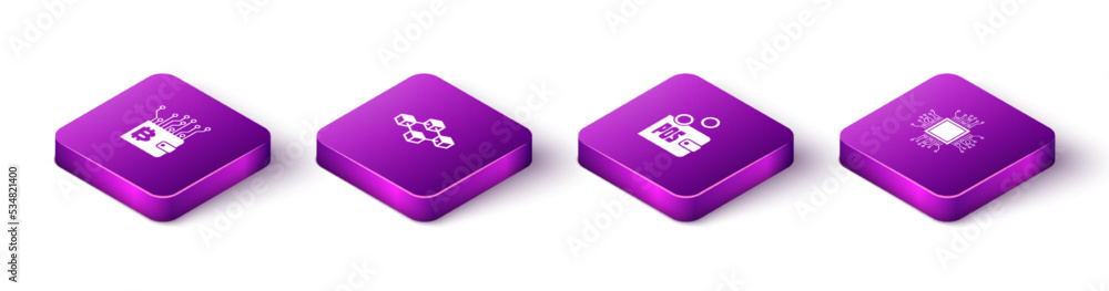 Set Isometric Cryptocurrency wallet, Blockchain technology, Proof of stake and Processor icon. Vector Set Isometric Cryptocurrency wallet, Blockchain technology, Proof of stake and Processor icon. Vector