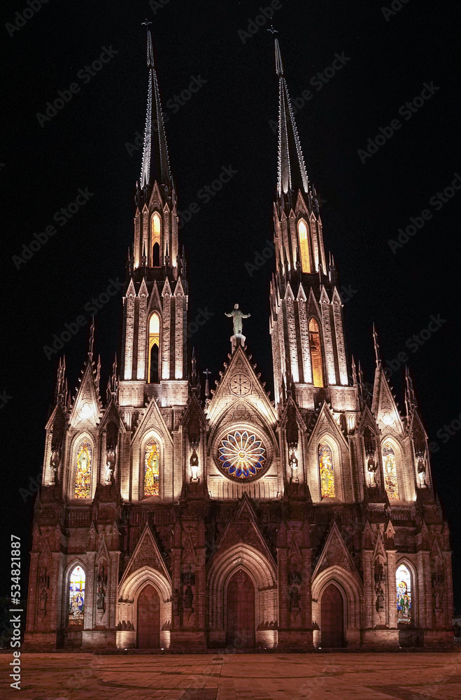 Amazing Cathedral church at night 