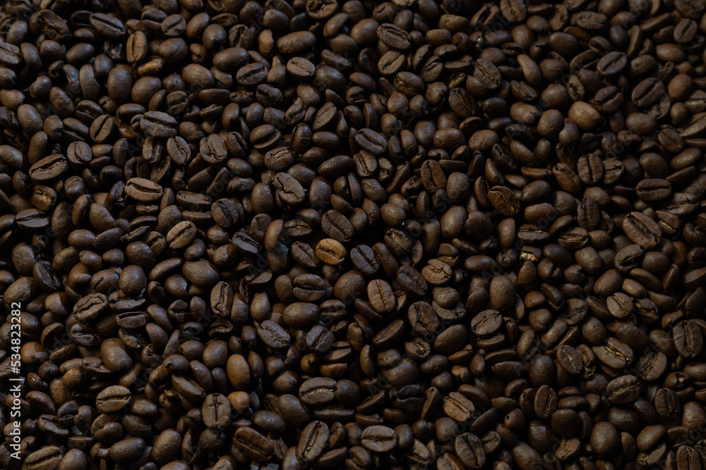 Background from brown coffee beans. Background from brown coffee beans.