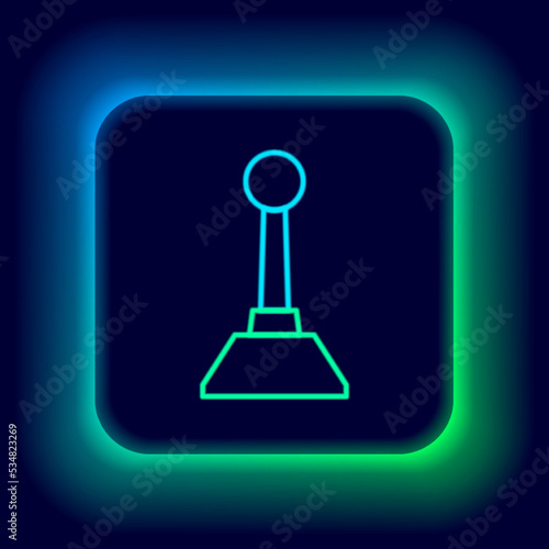 Glowing neon line Milling cutter for manicure icon isolated on black background. Apparatus for manicure. Manicure tools. Colorful outline concept. Vector
