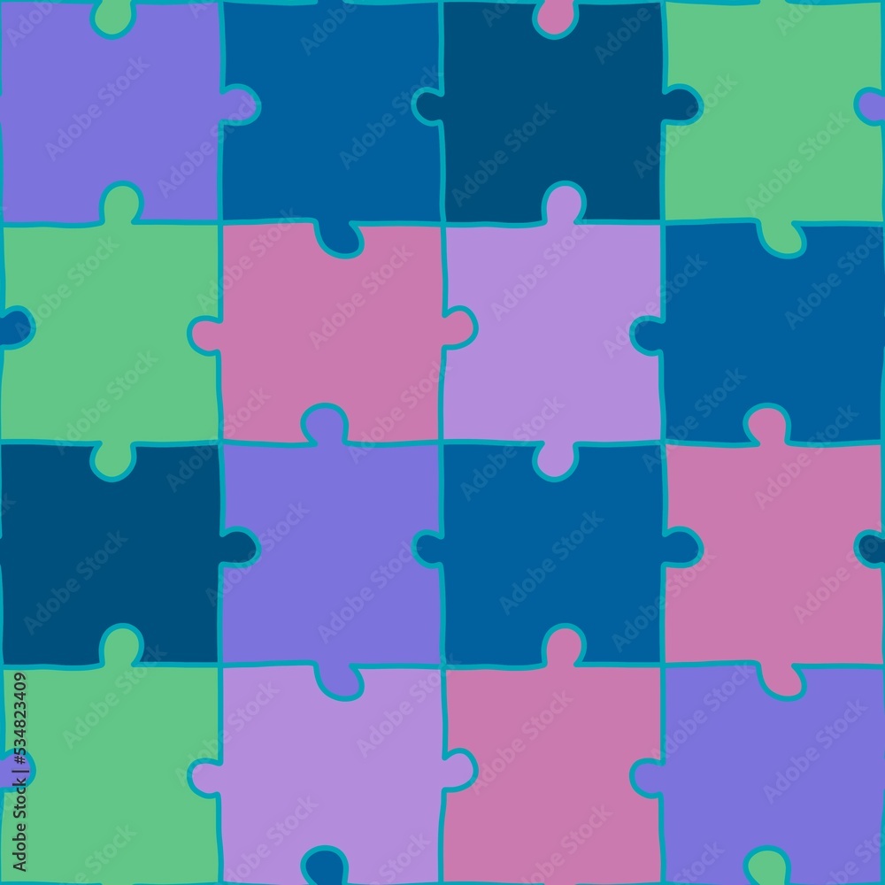Game puzzles cartoon seamless kids pattern for wrapping and clothes print and school and fabrics and teamwork Game puzzles cartoon seamless kids pattern for wrapping and clothes print and school and fabrics and teamwork