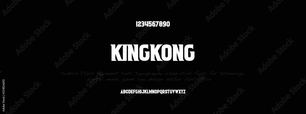 Modern Bold Font. Regular Italic Number Typography urban style alphabet fonts for fashion, sport, Tech, Crypto and digital, movie, logo design, vector illustration Modern Bold Font. Regular Italic Number Typography urban style alphabet fonts for fashion, sport, Tech, Crypto and digital, movie, logo design, vector illustration