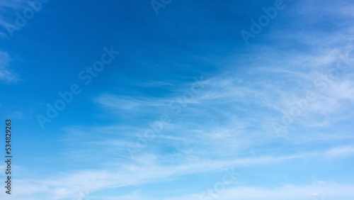 Blue sky with light clouds - panoramic background