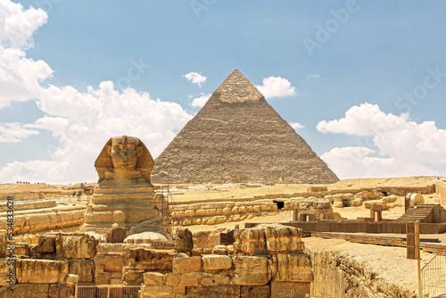 The Sphinx in Giza pyramid complex 