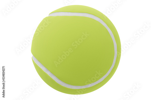 Isolated tennis ball with transparent background
