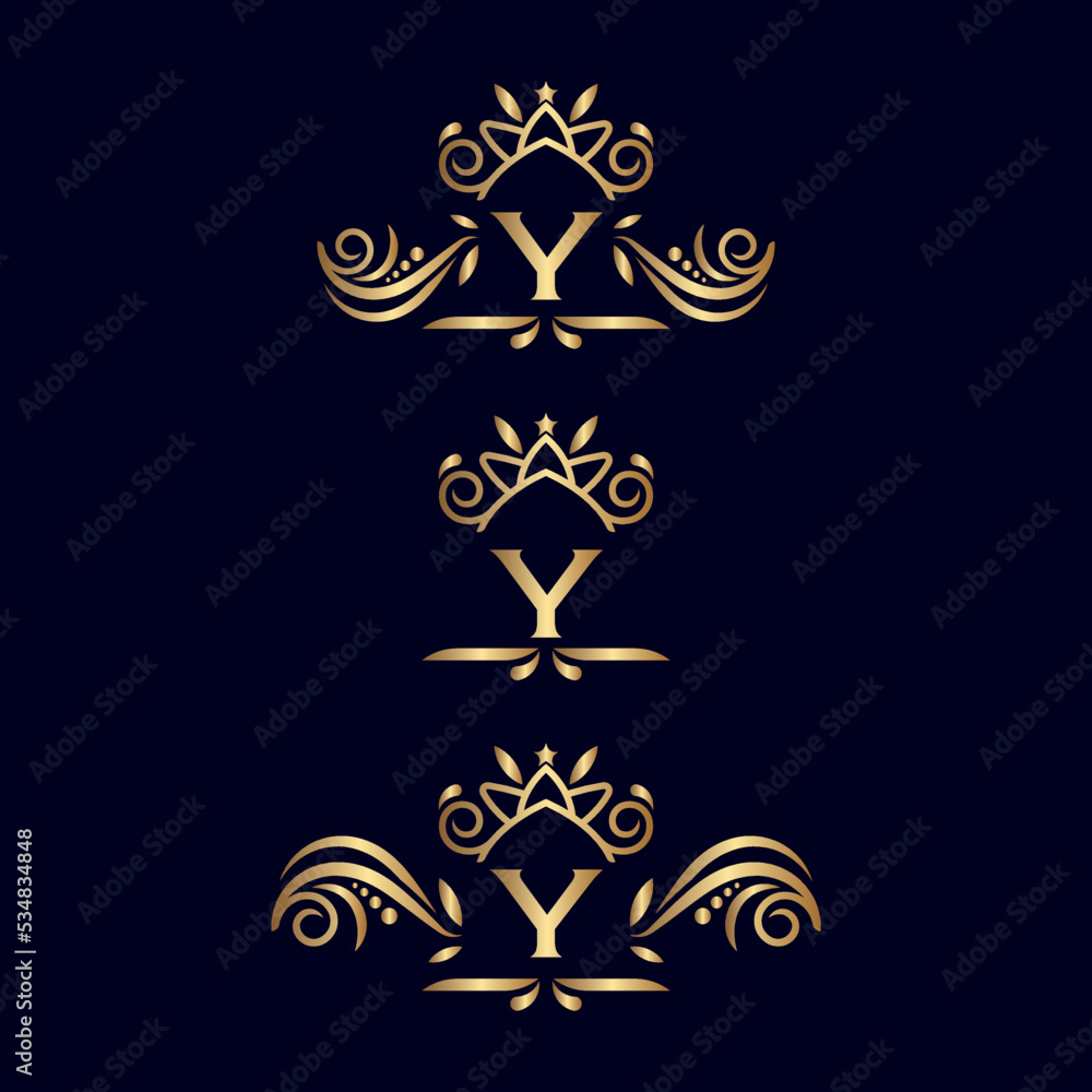 ROYAL LUXURY ORNATE LOGO LETTER Y