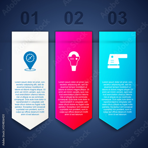 Set Circular saw blade, Angle grinder and Electric sander. Business infographic template. Vector