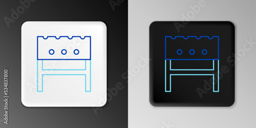 Line BBQ brazier icon isolated on grey background. Colorful outline concept. Vector