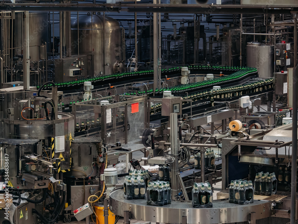 Modern automated beer bottling packing production line