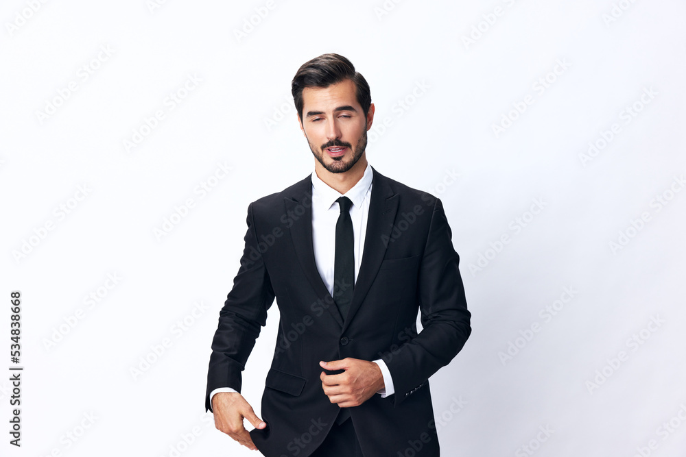 Portrait of a man in an expensive business suit on a white background isolated, copy space. Businessman startup technology Portrait of a man in an expensive business suit on a white background isolated, copy space. Businessman startup technology