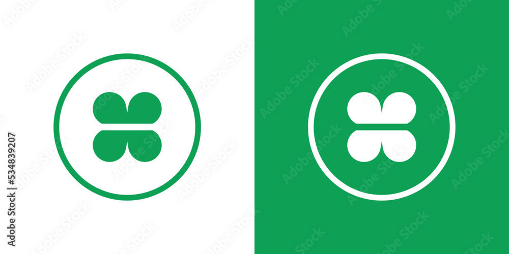 Simple clover leaf logo icon design template elements vector Simple clover leaf logo icon design template elements vector