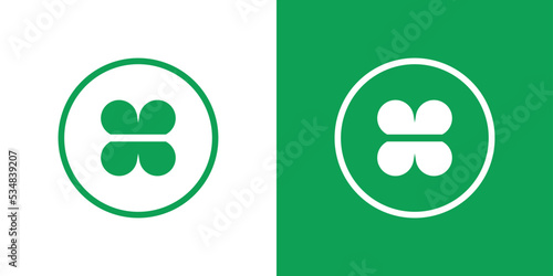 Simple clover leaf logo icon design template elements vector