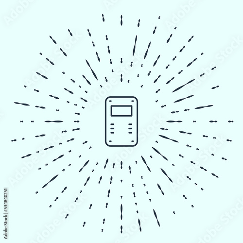 Black line Police assault shield icon isolated on grey background. Abstract circle random dots. Vector