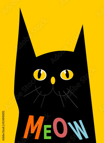 Silly cartoon cats purring and meowing