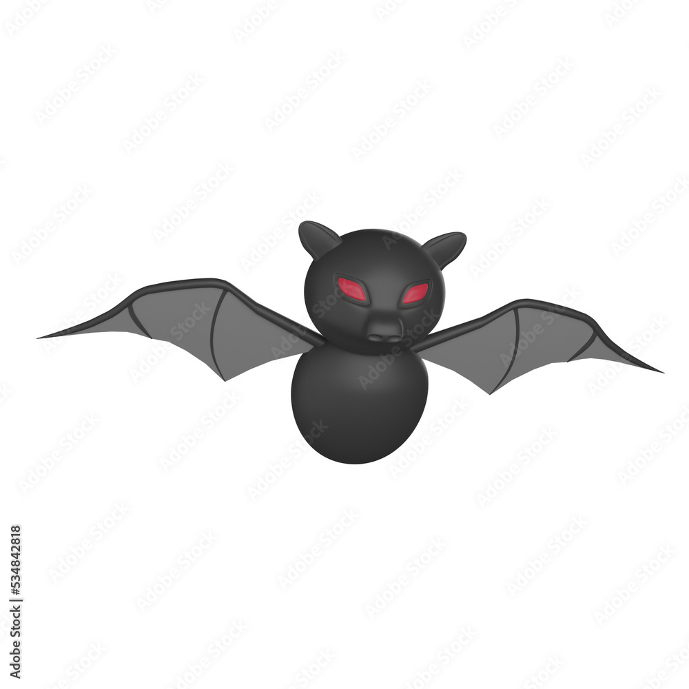 Fototapeta premium bat hallowen 3d icon illustration