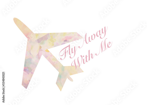 Fly away with me airplane texture design 