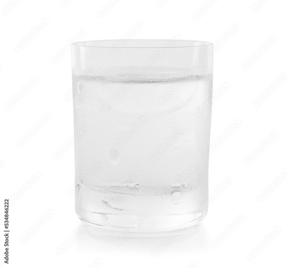 Vodka in shot glass isolated on white Vodka in shot glass isolated on white