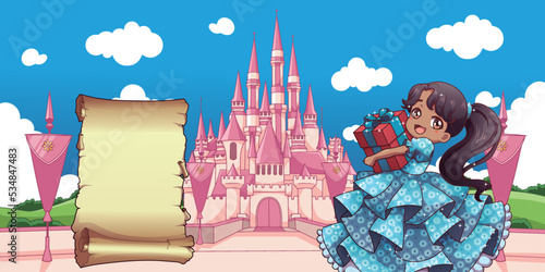 Birthday princess castle invitation 