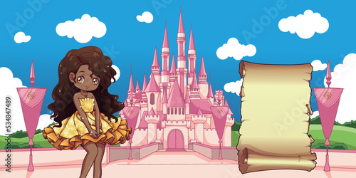Birthday princess castle invitation 