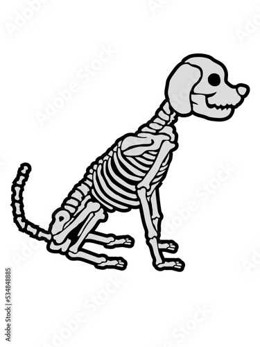 Halloween Skelett Hund Design 