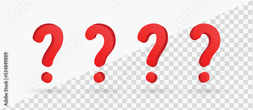 3d question mark icon button . faq sign, customer support and support sign or ask and help signs with red question icon symbol - ask bubbles 3d icons - frequently asked questions signs